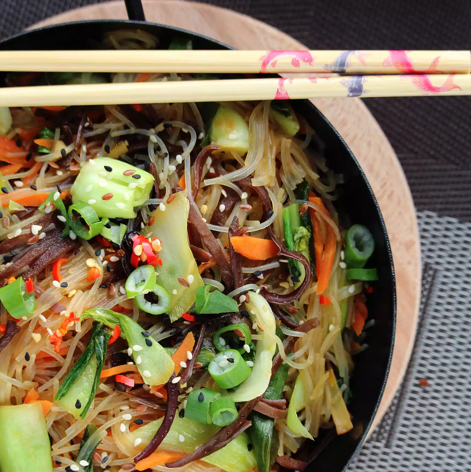 Vegan Japchae Korean Noodles